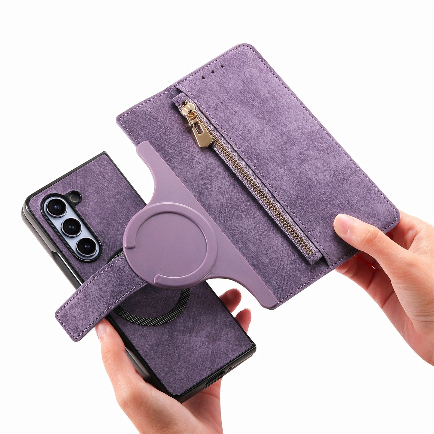 Suitable for Samsung Z Fold5/4/3 Mobile Phone Case Magnetic Detachable Leather Case