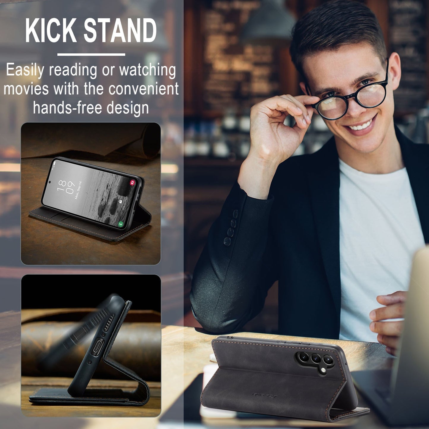 Capa Flip Stand Vintage para Samsung 