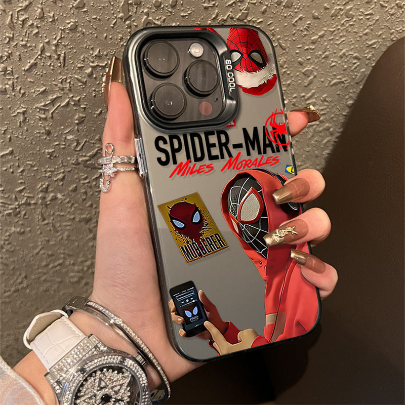 Casing Ponsel Spider-Man Musik Perak Matte