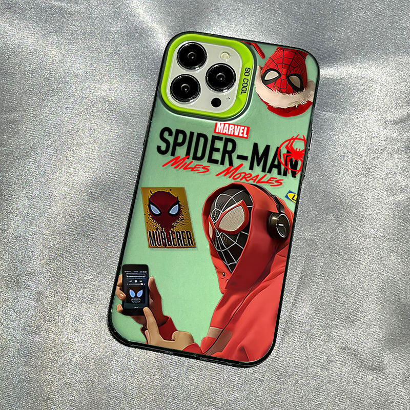 Casing Ponsel Spider-Man Musik Perak Matte