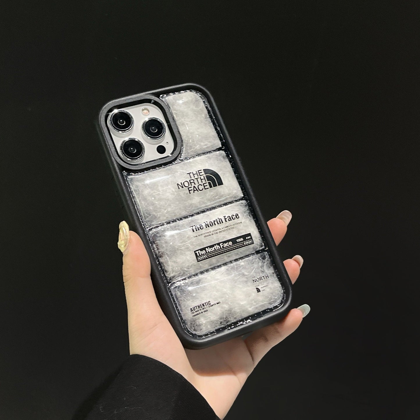 Transparent Padded Cotton Down Jacket Phone Case