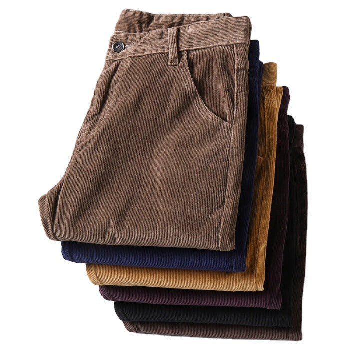 Pantalones de pana de corte clásico para hombre 