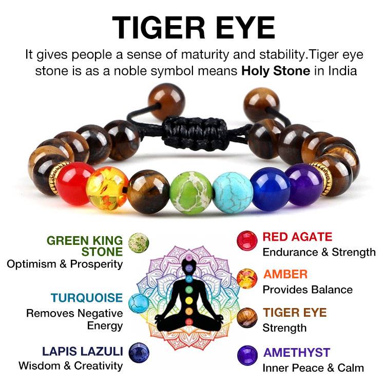 Pulsera curativa de los 7 chakras: trae buena suerte, salud, dinero y energía. 