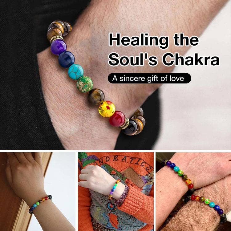 Pulsera curativa de los 7 chakras: trae buena suerte, salud, dinero y energía. 