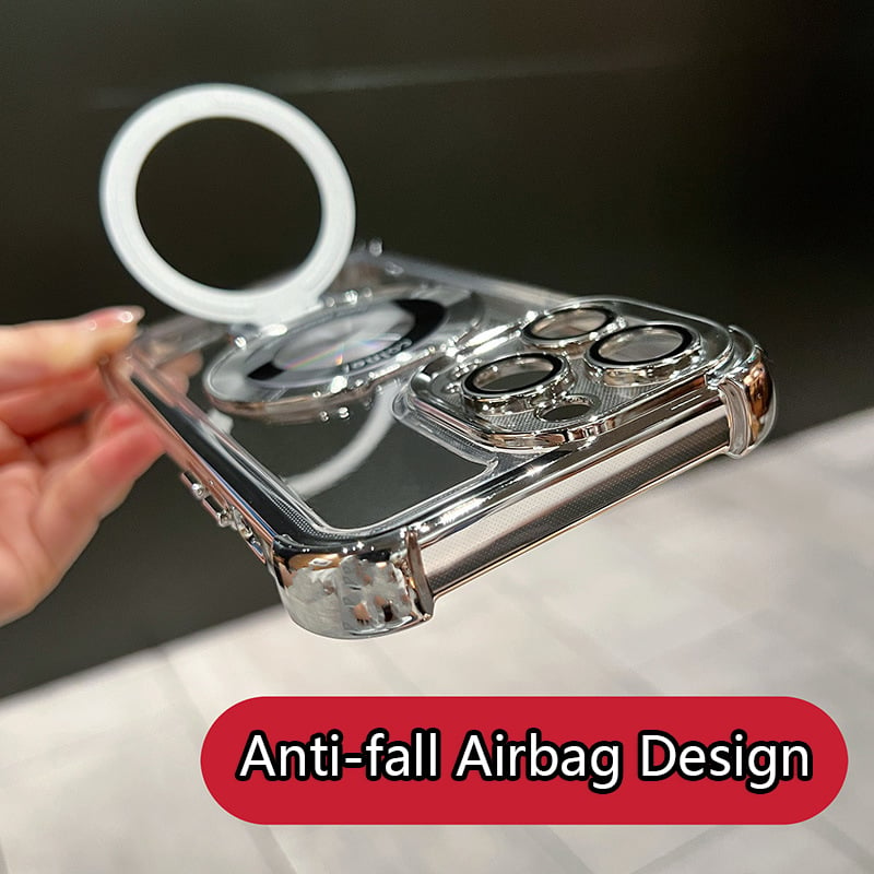 🔥New In iPhone 16 Series Case - Airbag Anti-fall iPhone Case with Invisible Ring Stand