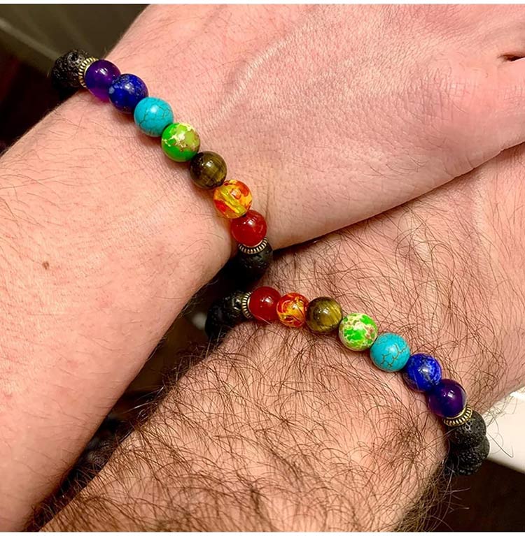 Pulsera curativa de los 7 chakras: trae buena suerte, salud, dinero y energía. 