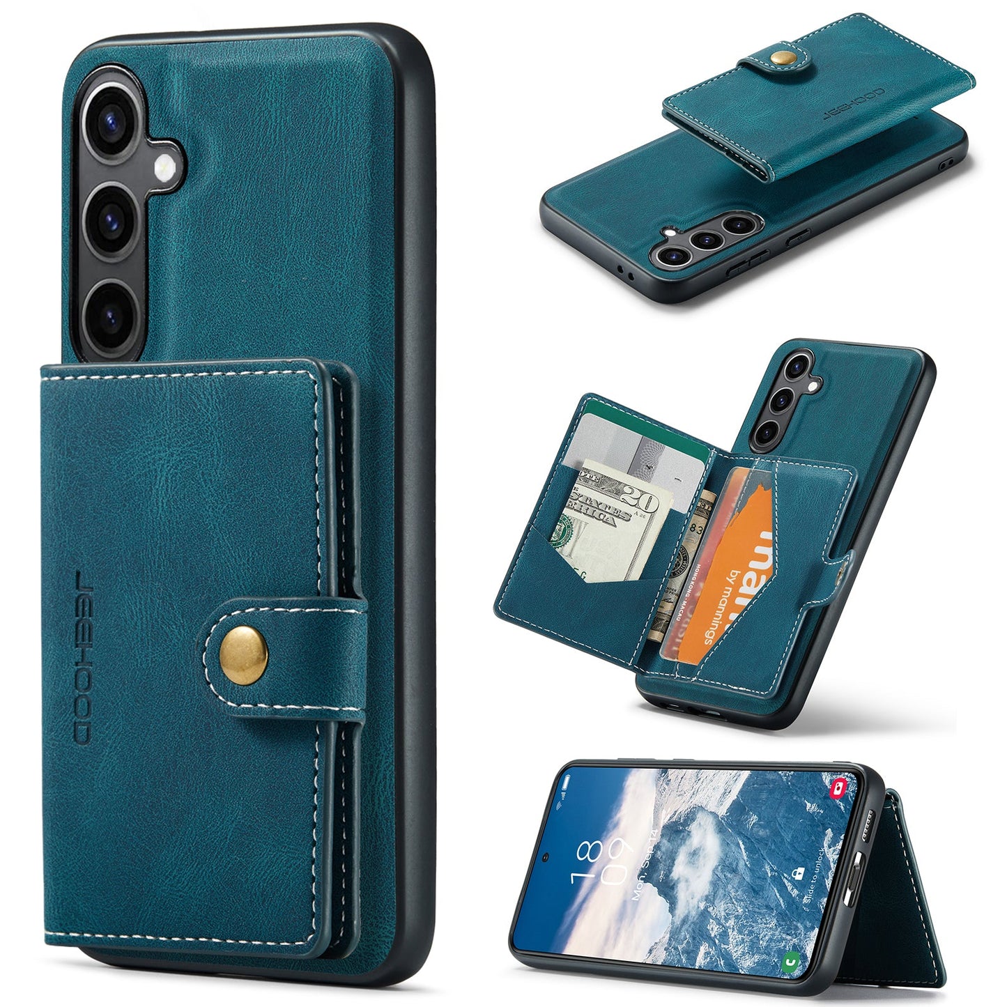 Casing Dompet Magnetik 2 in 1 Untuk Samsung Galaxy S