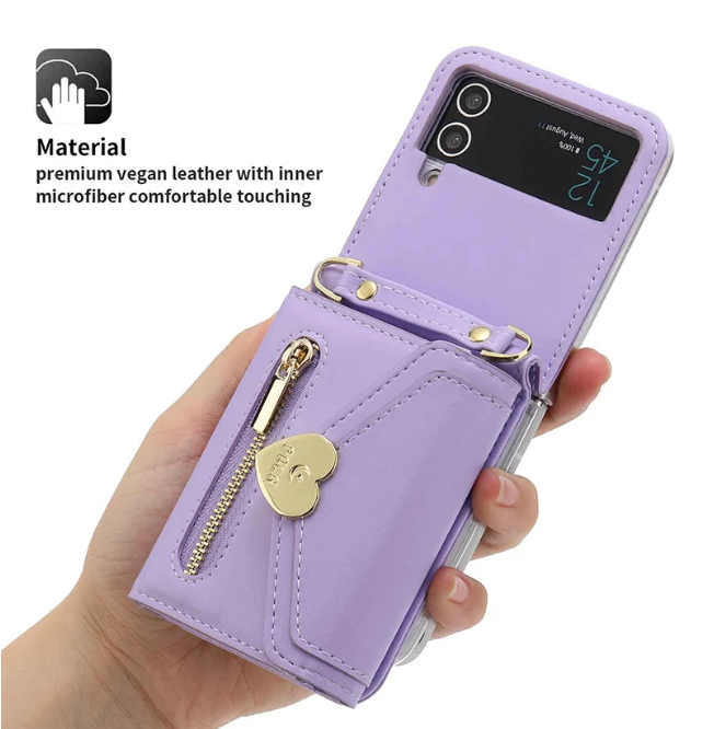 Casing Dompet Selempang Fashion Wanita untuk Samsung Galaxy Z Flip3/4/5