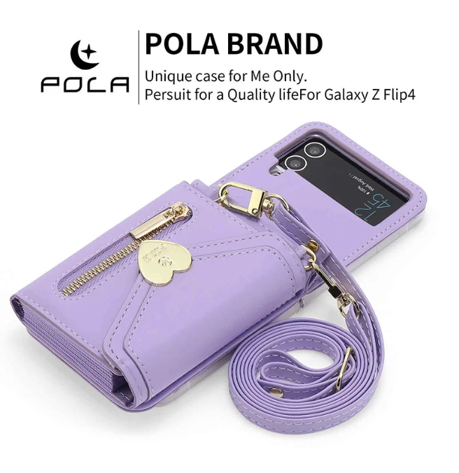 Casing Dompet Selempang Fashion Wanita untuk Samsung Galaxy Z Flip3/4/5