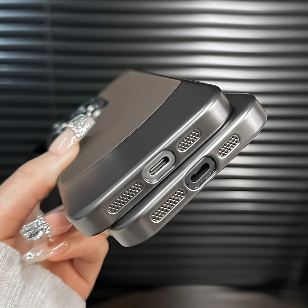 Premium Titanium Paint Dual Tone Case - iPhone