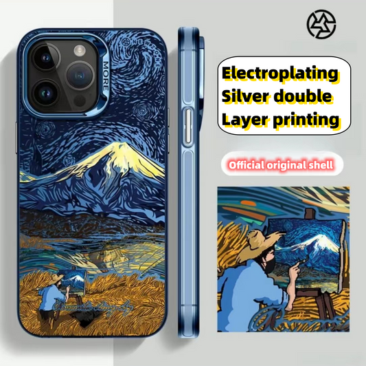 Casing Pelindung Buram Gunung Salju Van Gogh Asli