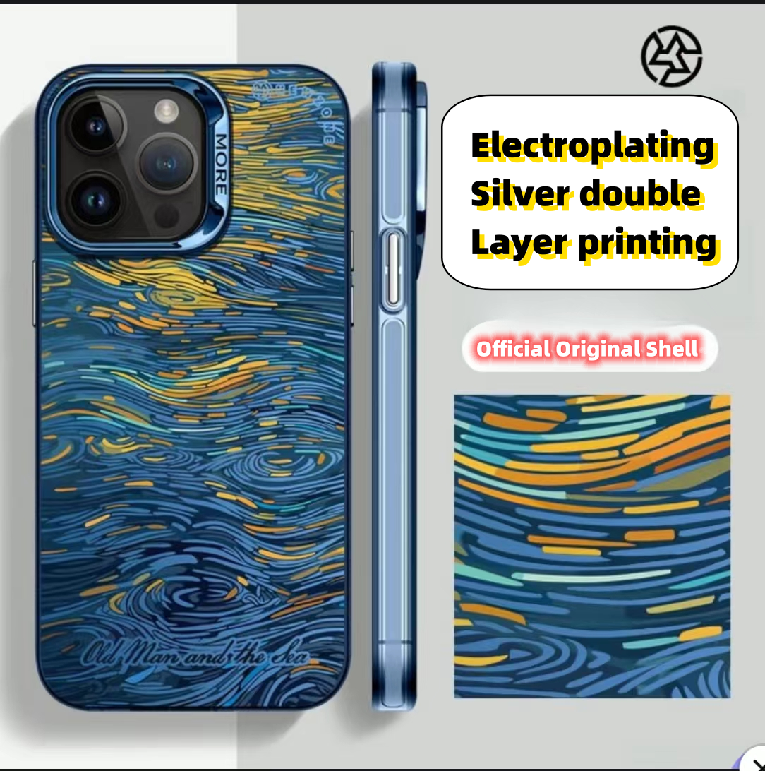 Casing Pelindung Buram Gunung Salju Van Gogh Asli