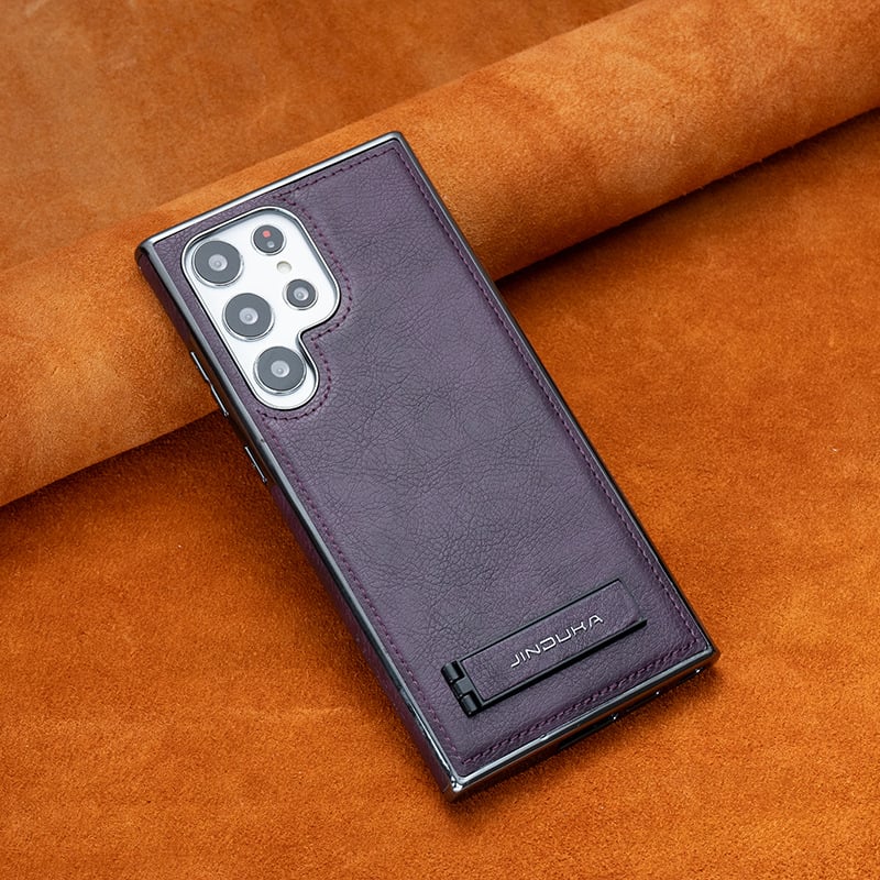 Capa de couro luxuosa para celular Samsung 