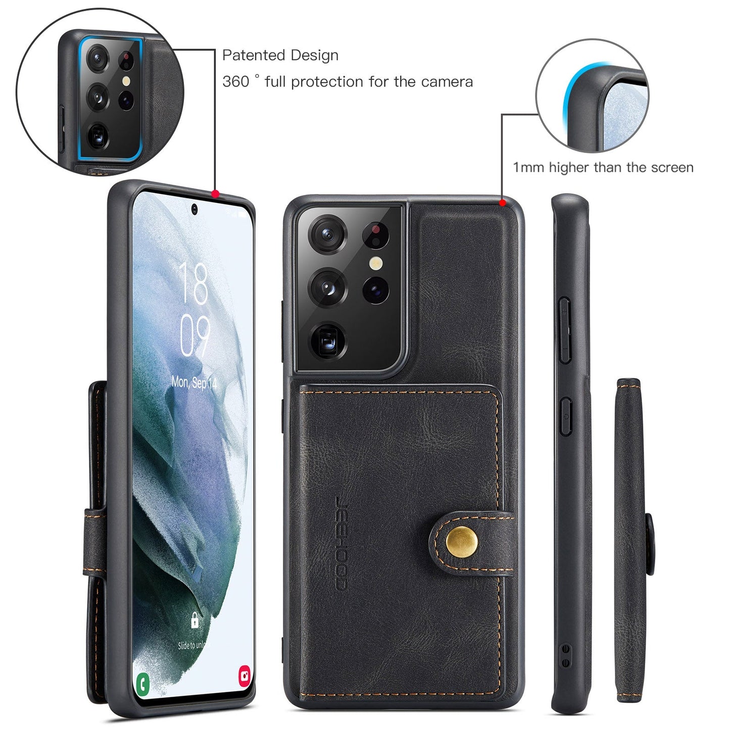 Casing Dompet Magnetik 2 in 1 Untuk Samsung Galaxy S