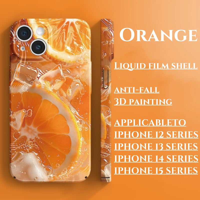 Painted summer iced fruit film phone case