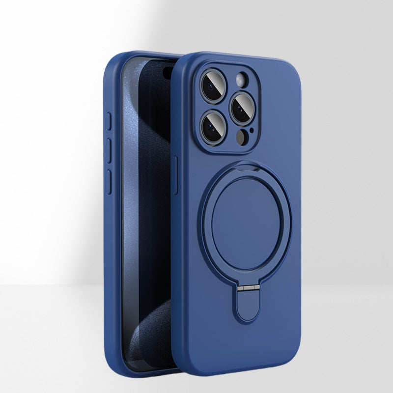 Liquid Silicone Rotating Magnetic Holder Case For iPhone