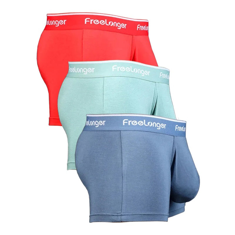 Cuecas boxer confortáveis ​​e separadas FreeLonger para homens