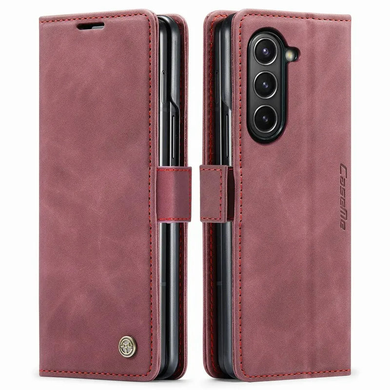 Casing Ponsel Dompet Kulit Gesper Magnetik Matte Mewah