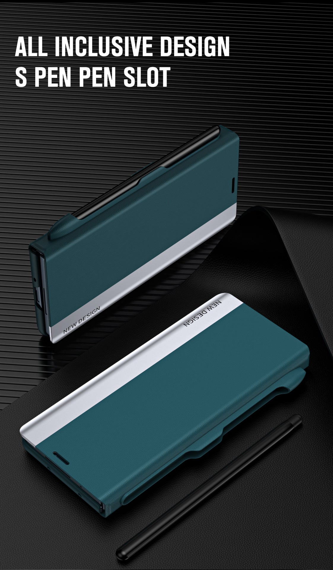 Projetada especificamente para o Samsung Galaxy Z Fold, a capa Flip Stand com compartimento para caneta faz com que cada dobra pareça elegante e especial. 