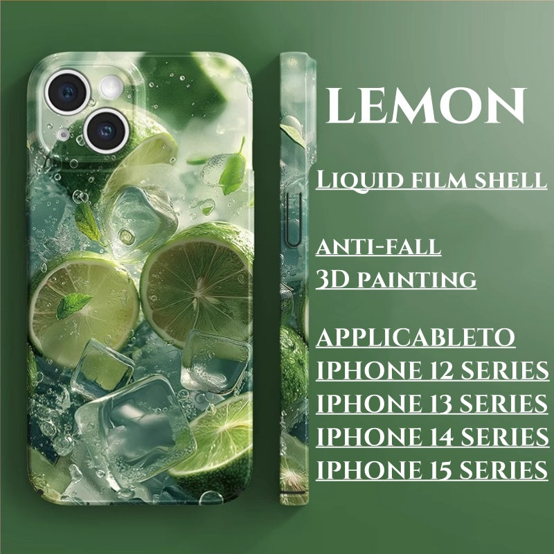 Painted summer iced fruit film phone case