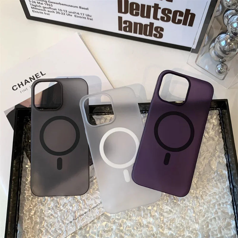 Casing Tembus PC Keras Ultra-Tipis Matte Untuk iPhone