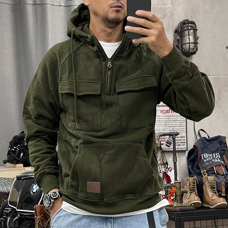 Men's Outdoor Casual Stand Collar Long Sleeve Sweatshirt