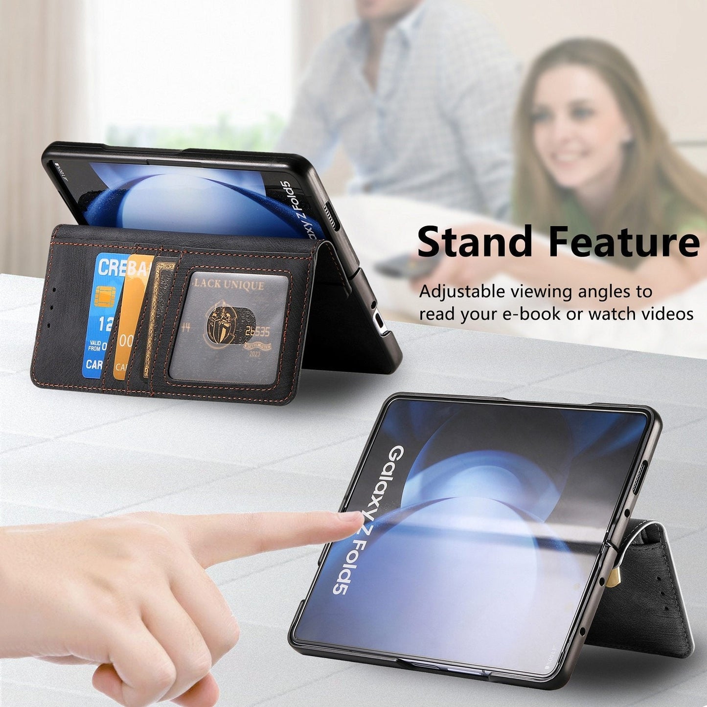 Suitable for Samsung Z Fold5/4/3 Mobile Phone Case Magnetic Detachable Leather Case