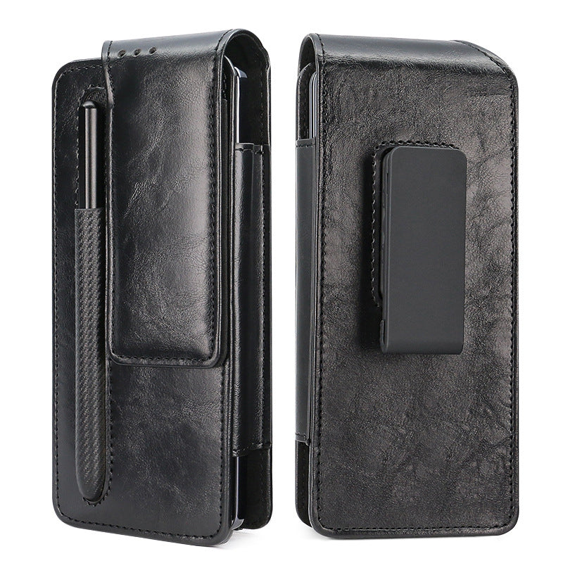 Adequado para Samsung Fold3/4/5 Business Folding Screen Universal Mobile Phone Bag com slot para caneta S-Pen 