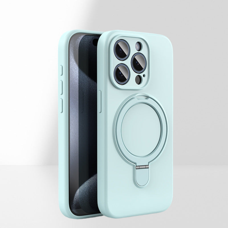 Liquid Silicone Rotating Magnetic Holder Case For iPhone