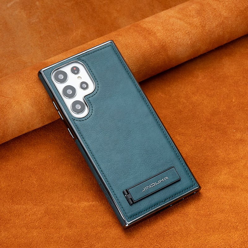 Capa de couro luxuosa para celular Samsung 