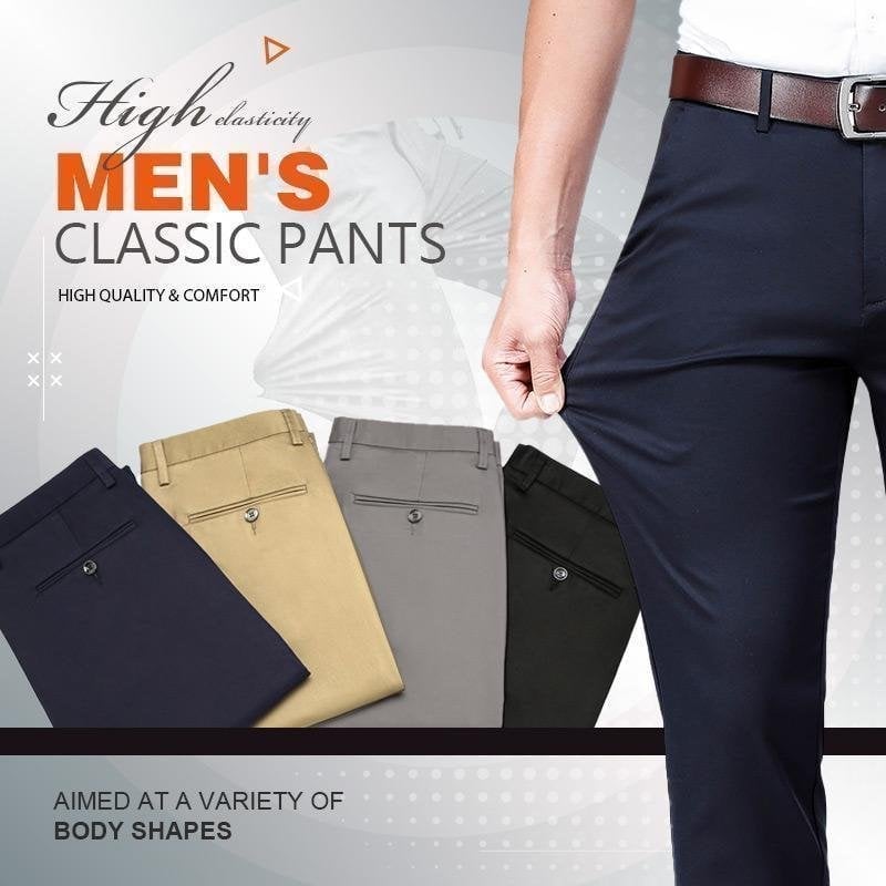 🔥49% de descuento🔥Pantalones clásicos de hombre de alta elasticidad 