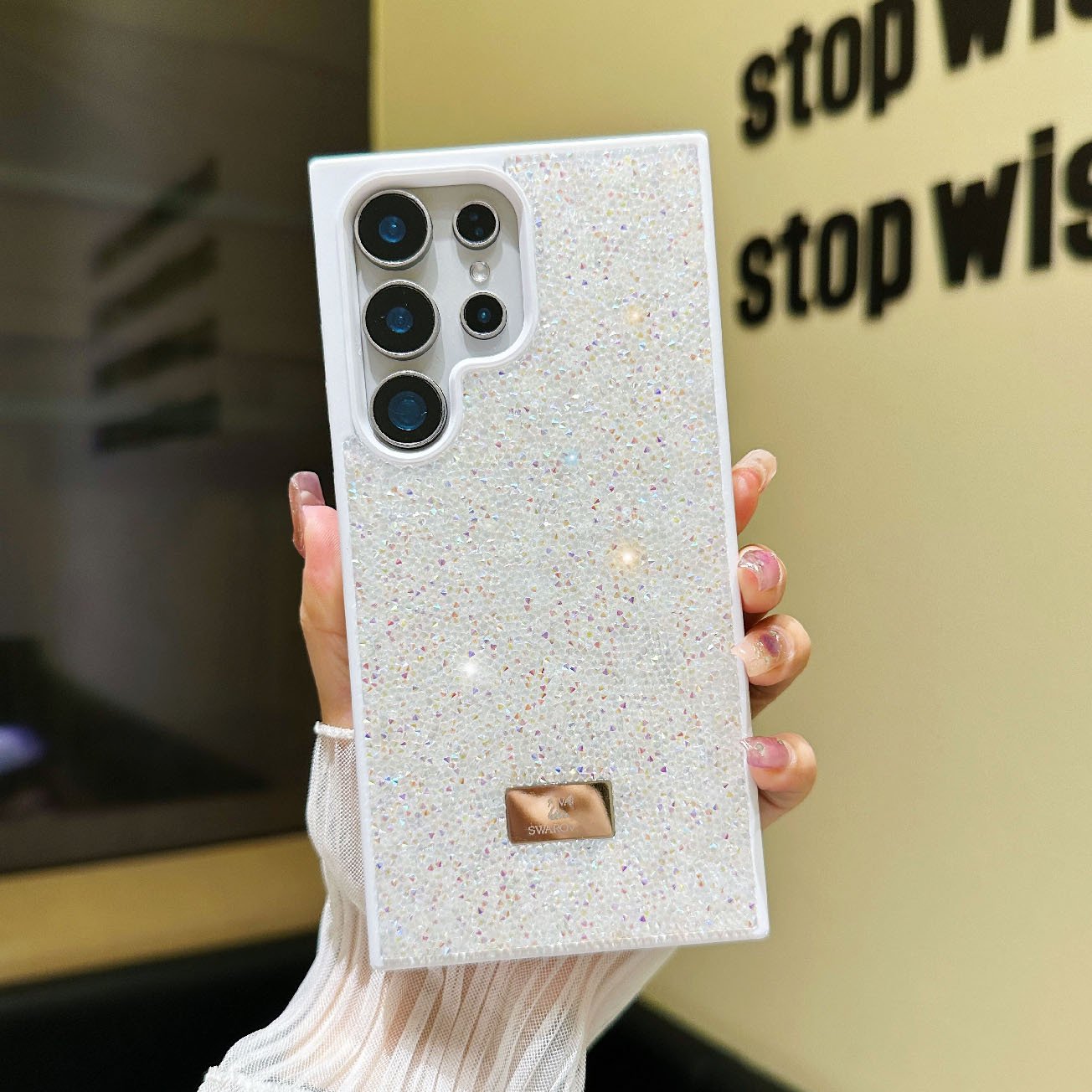 Lujosa funda para teléfono con diamantes de imitación 