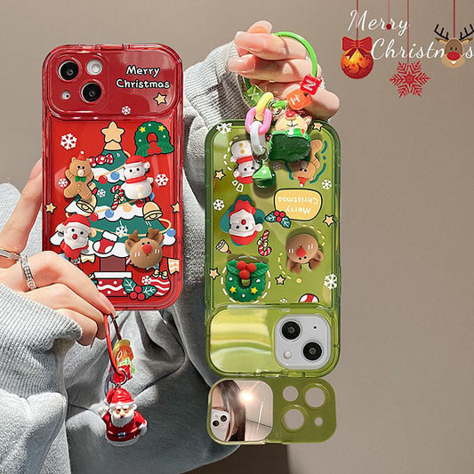 Etui z lusterkiem i zawieszką na choinkę na iPhone'a