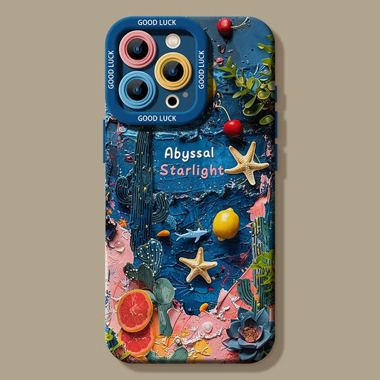 Blue Ocean Silicone Phone Case For iPhone