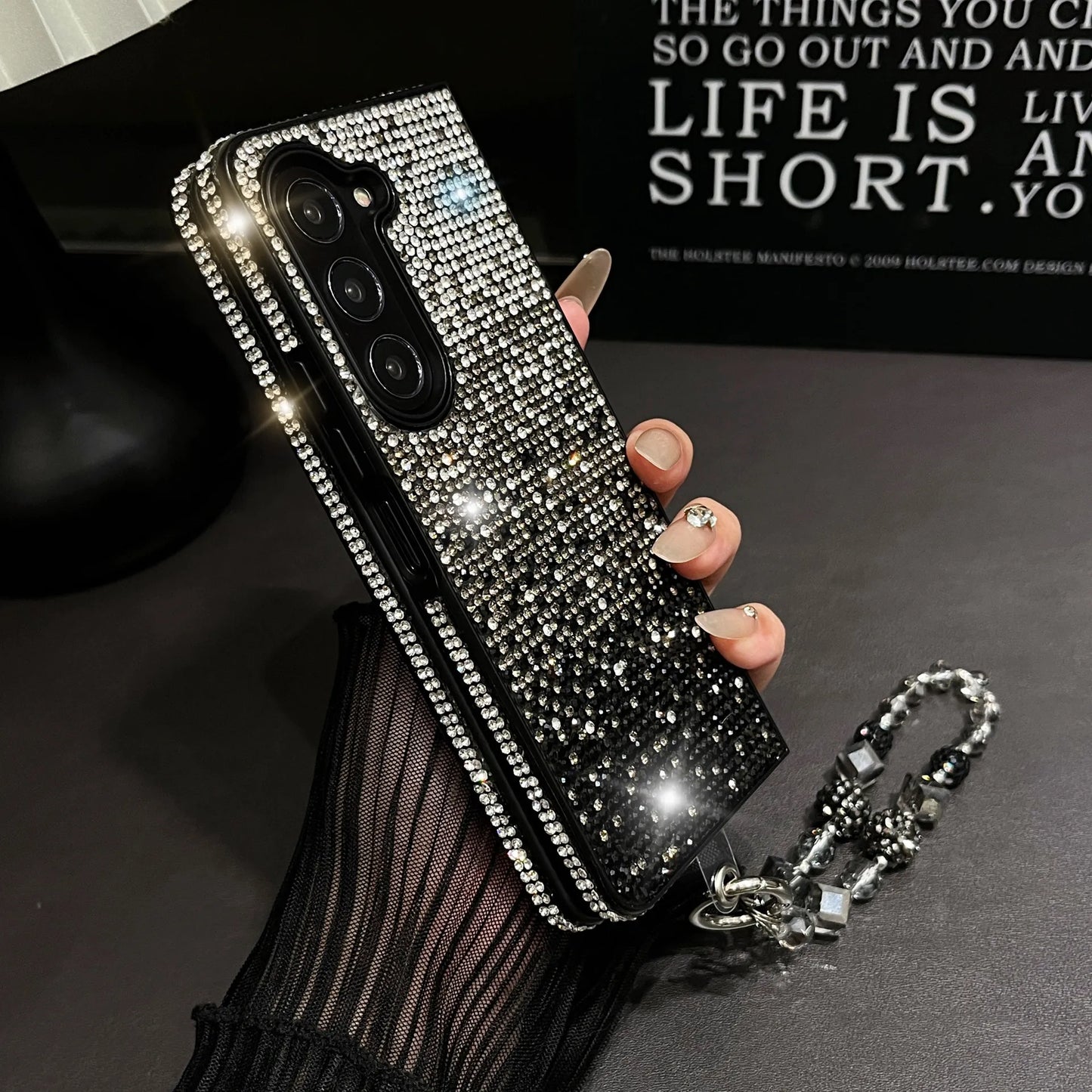 Capa de diamante de luxo para Samsung Galaxy Z Fold Series 