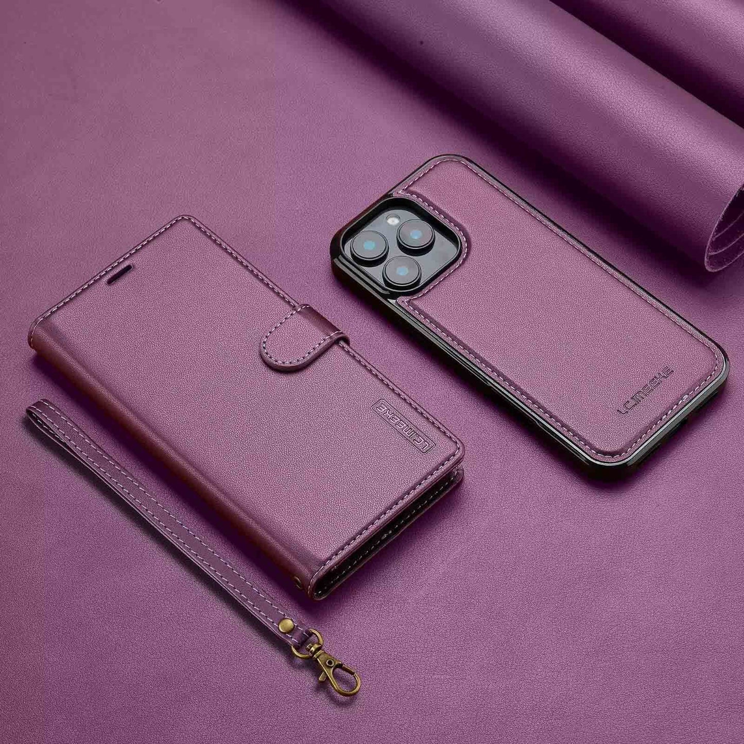 Capa de couro flip para celular tudo em um 