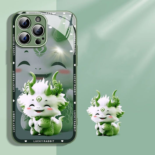 Casing Ponsel Lensa Kaca Premium Happy Dragon Baby