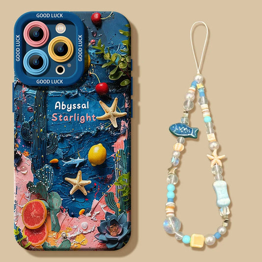 Blue Ocean Silicone Phone Case For iPhone