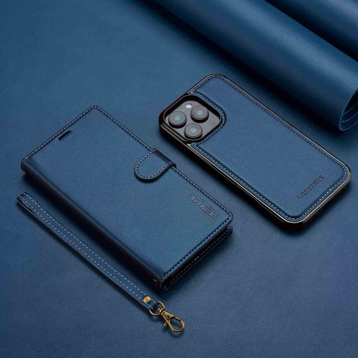 Capa de couro flip para celular tudo em um 