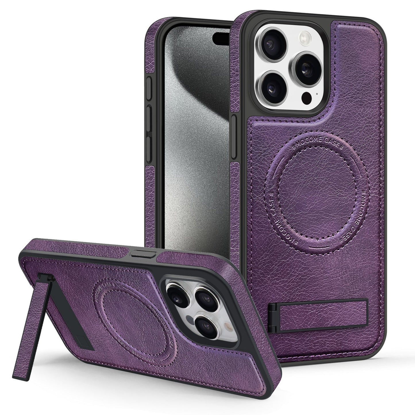 Leather Magnetic Drop-Proof Stand Phone Case