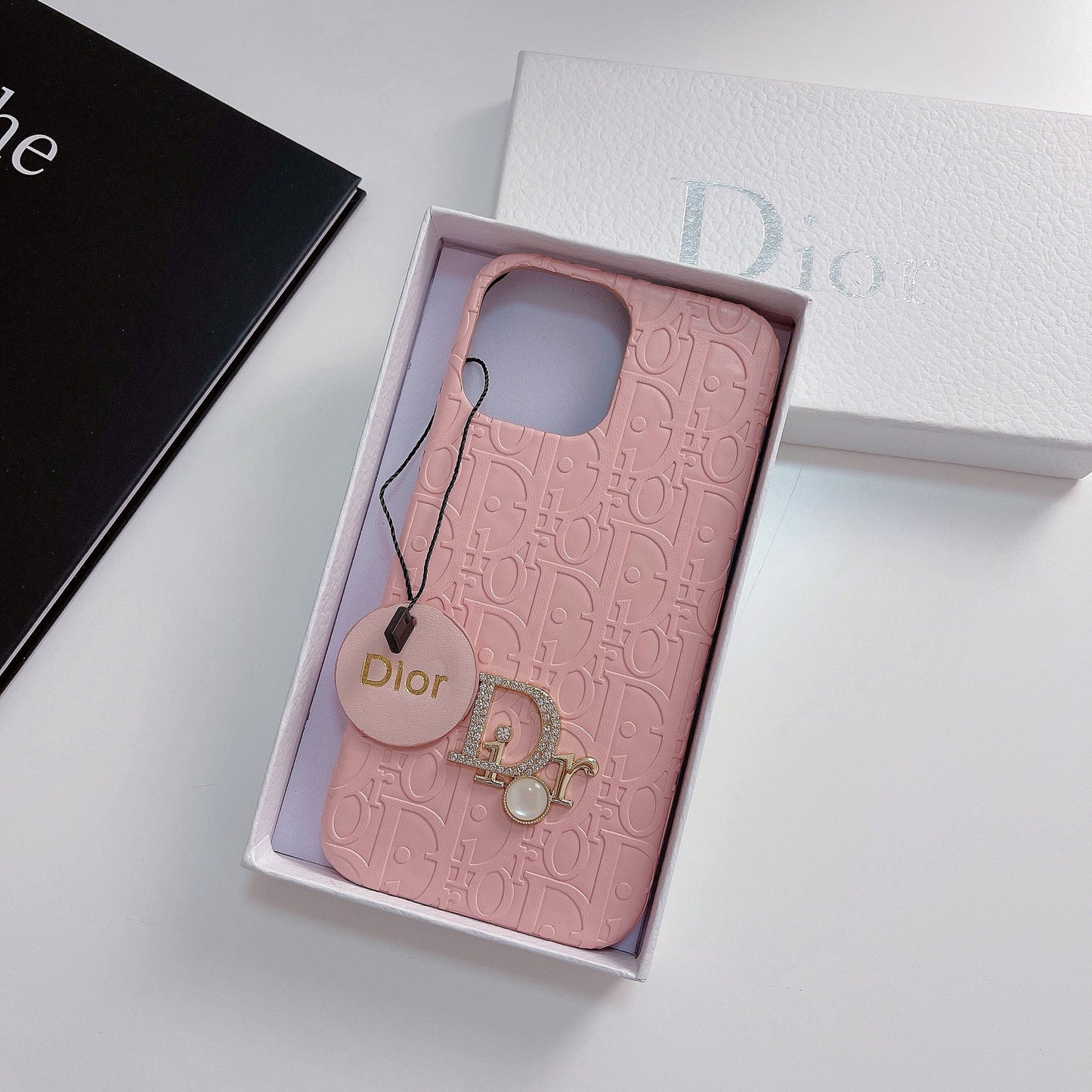 Casing Ponsel Mewah Cangkang Keras Dior Premium