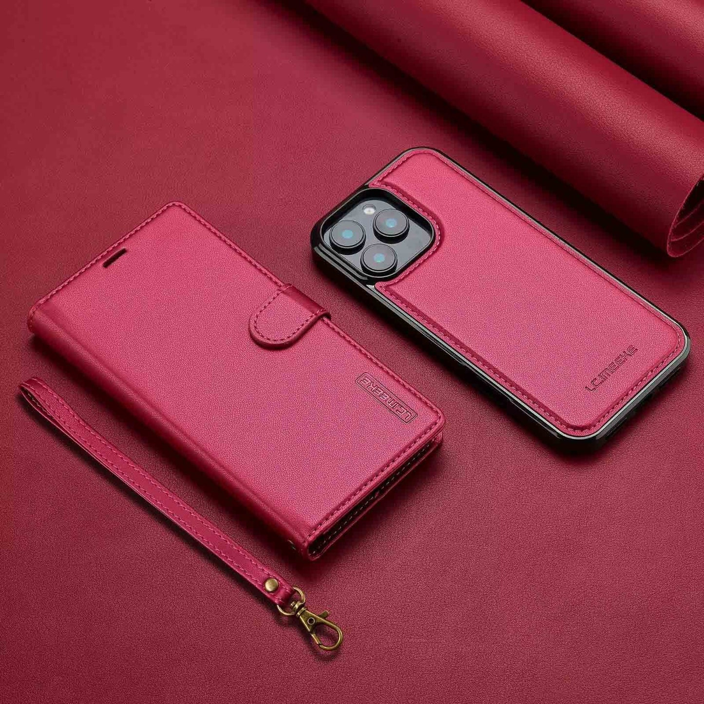 Capa de couro flip para celular tudo em um 