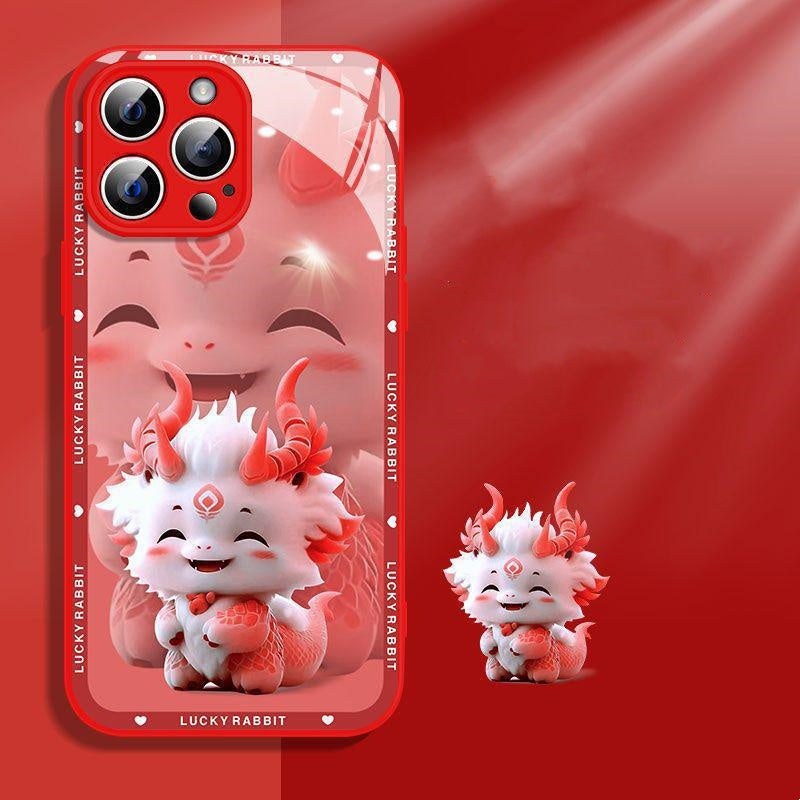 Casing Ponsel Lensa Kaca Premium Happy Dragon Baby