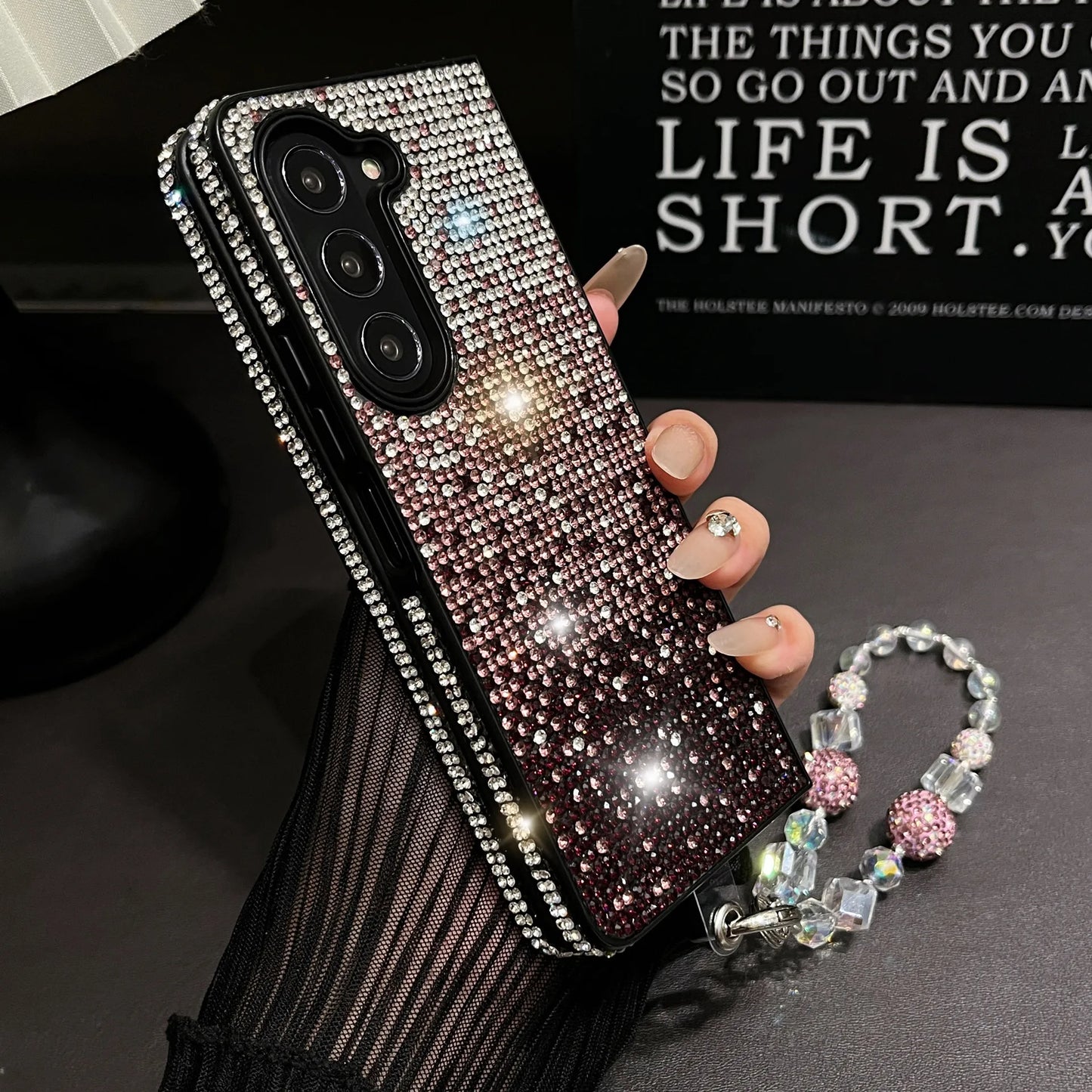 Capa de diamante de luxo para Samsung Galaxy Z Fold Series 