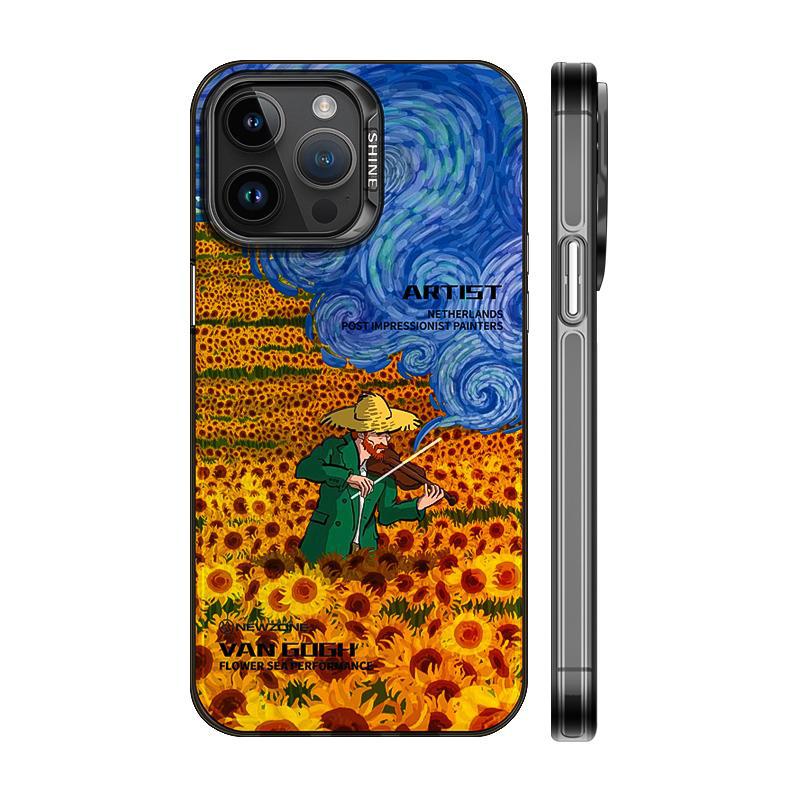 Casing ponsel anti jatuh dengan lukisan asli Van Gogh yang dipersonalisasi dengan laser