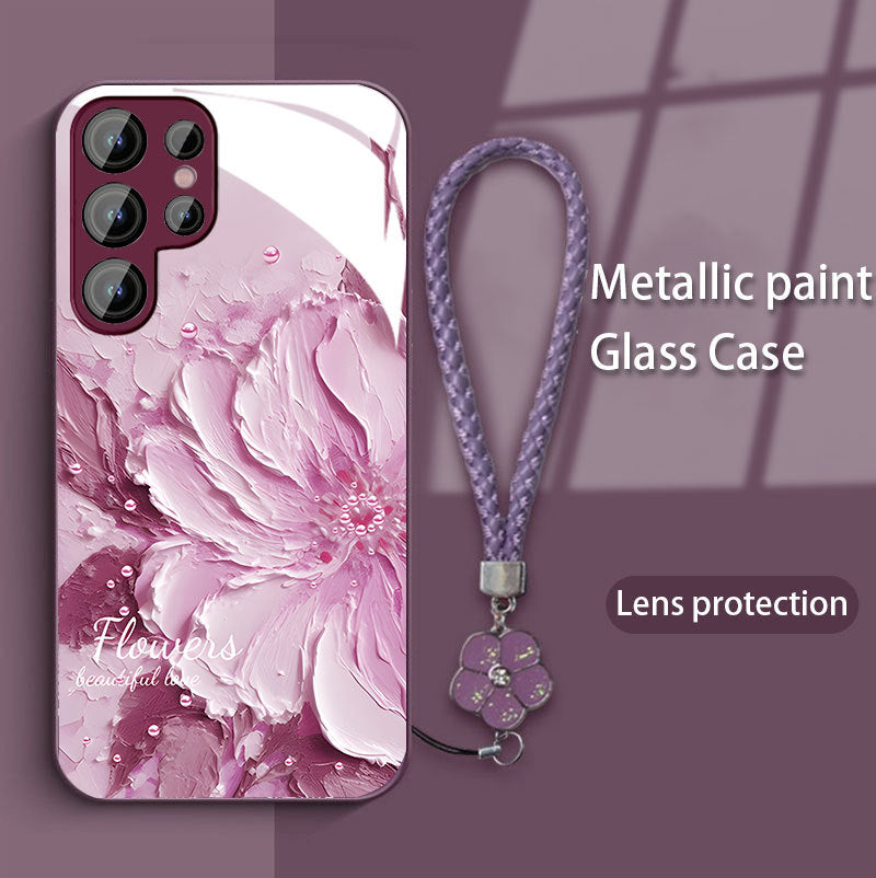 Casing Ponsel Gelang Peony Lukisan Minyak Samsung