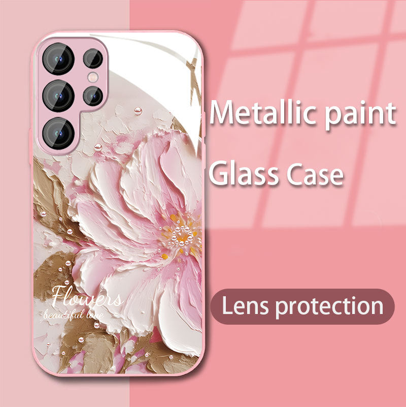 Casing Ponsel Gelang Peony Lukisan Minyak Samsung