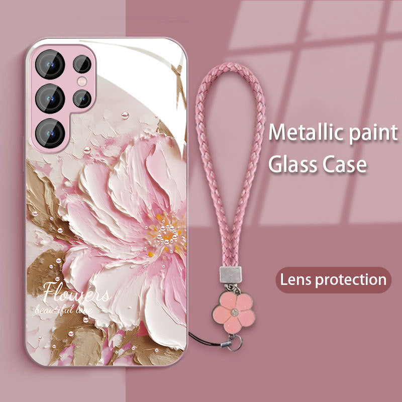 Casing Ponsel Gelang Peony Lukisan Minyak Samsung