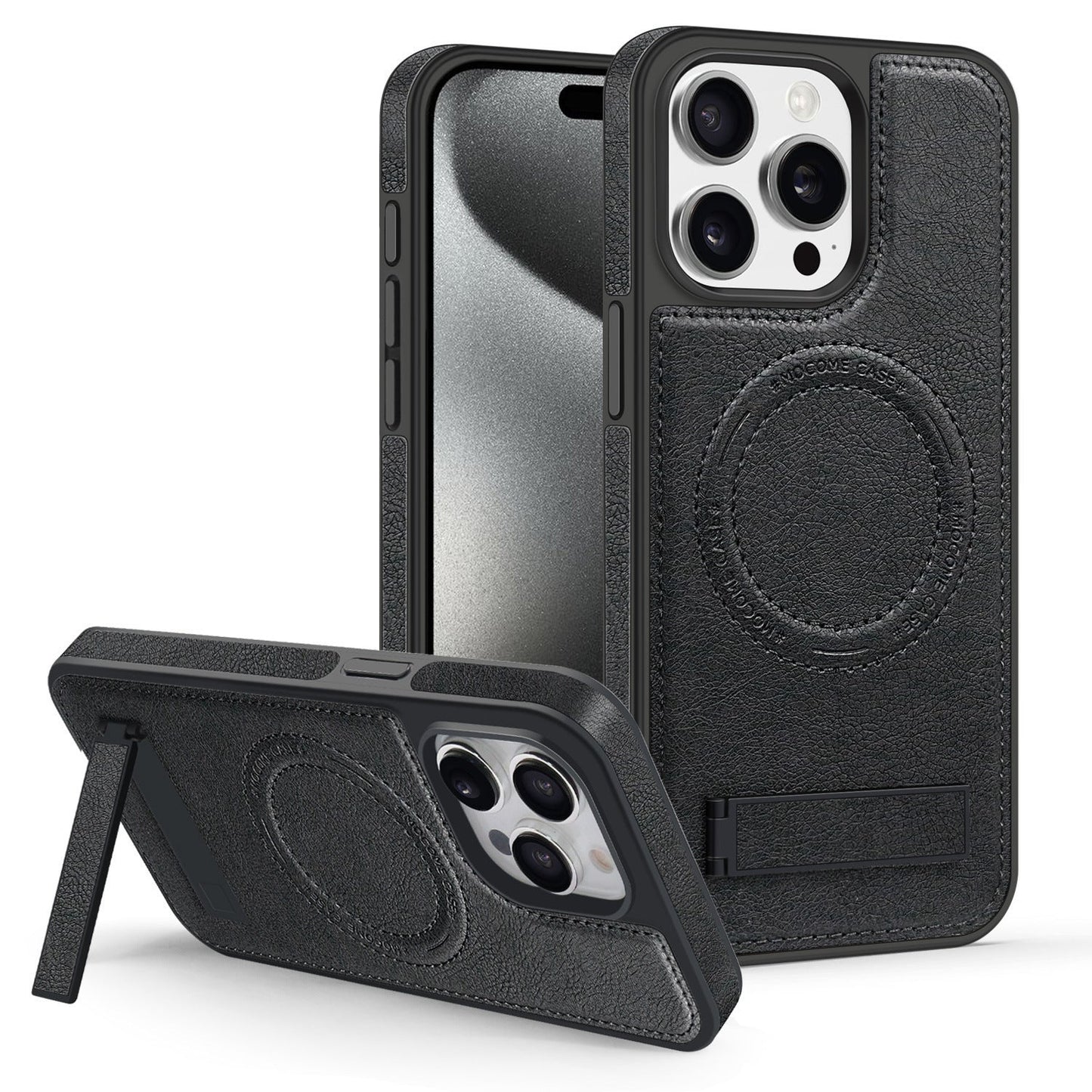 Leather Magnetic Drop-Proof Stand Phone Case