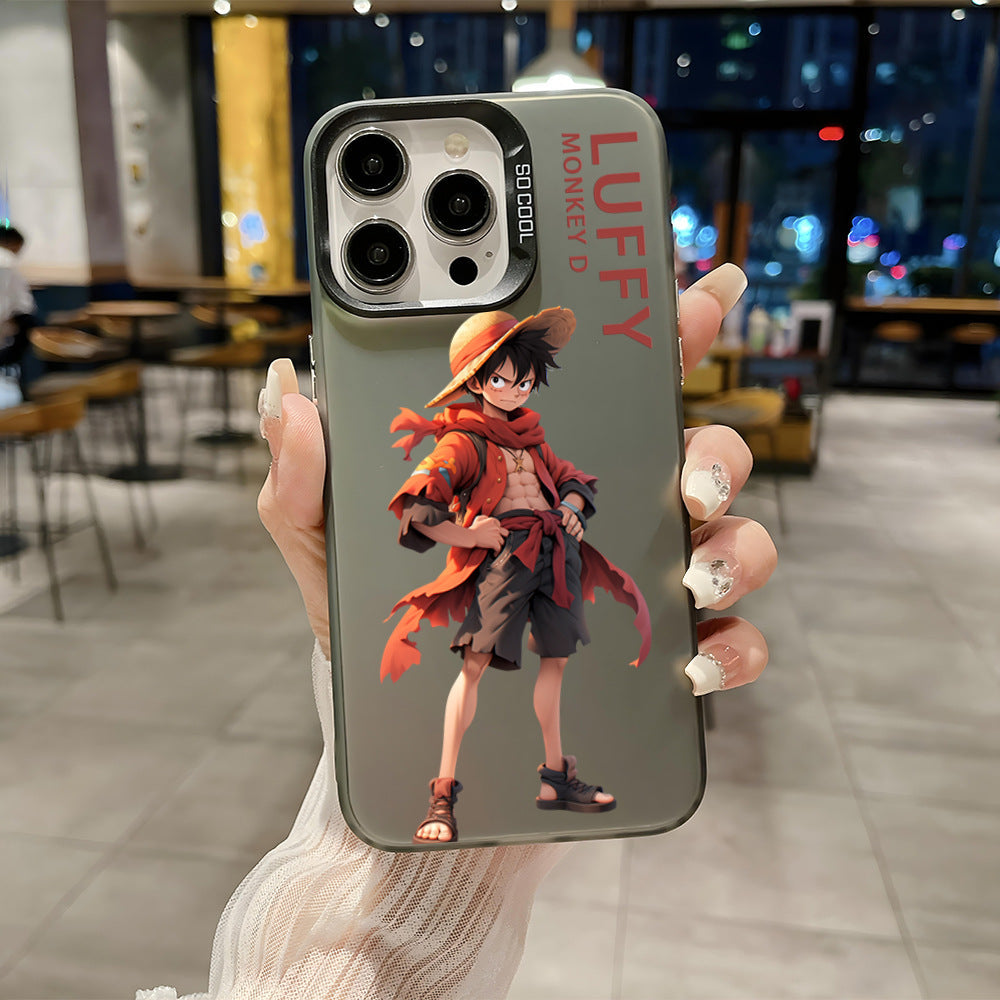 Casing Ponsel Anime One Piece Luffy Fifth Gear Zoro Frosted Anti Jatuh